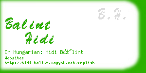 balint hidi business card